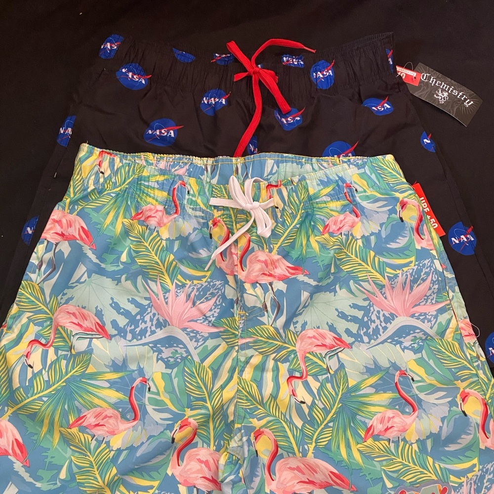 2 for 35 MTV swim trunks and NASA swim trunks